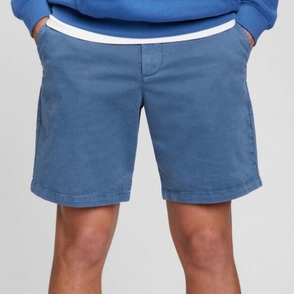 Gap Mens 8" Vintage Shorts - Blue Chill - Size 33 - Picture 1 of 1